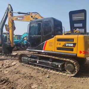 Excavatrice sur chenilles hydraulique Sany155C d'occasion, engin de terrassement pour travaux de construction, Sany155 à vendre - Product Image 3