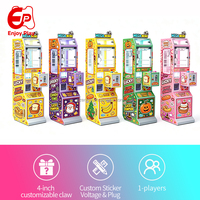 Mini machine à griffes à monnayeur pour cadeaux, jouets en capsule, porte-clés, peluches, avec autocollant personnalisé, paiement par QR code bilingue, pour salles d'arcade