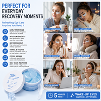 Masque Hydrogel Anti-Cernes et Anti-Poches Personnalisé pour le Contour des Yeux, Traitement Lissant des Rides Fines, Patchs Oculaires au Collagène PDRN