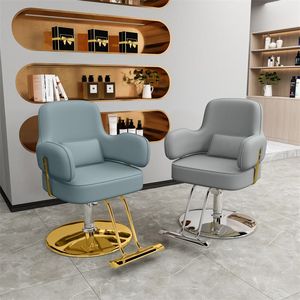 Sillón de Barbería Ergonómico con Base Hidráulica, Reposapiés Ajustable en Altura, Rotación de 360°, Asiento de Cuero Sintético Resistente para Uso Comercial - Product Image 5