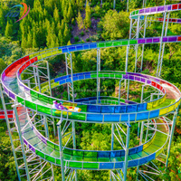 Parc d'attractions personnalisé manèges terrain de jeu aquatique toboggan pour enfants et adultes toboggan de parc aquatique extérieur toboggan tubulaire en verre