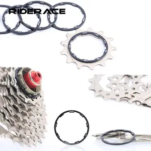 RIDERACE Rondelle de moyeu rainurée pour vélo de route, rondelle de roue libre 1/1.5/2/1.85mm, entretoises de pédalier VTT 10S 11S, joint de <span class=keywords><strong>cassette</strong></span> de volant libre - Product Image 1