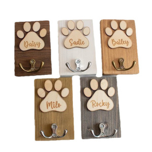 Personalized Dog Paw Wooden <b>Wall</b> <b>Hook</b> Rack Cute Home Decor For Living Room Bedroom Wardrobe - Product Image 4