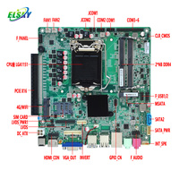Motherboard ELSKY Platform 1151 Pin QM3600 dengan CPU Coffee Lake Generasi ke-9 Core I5 9400 H310C USB atau Kartu Suara Realtek MSATA