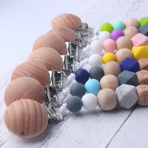 Chaîne de sucette Mumlove, clips pour sucette, support pour sucette, crochet en bois, perles en silicone, clips pour sucette bébé, chaîne de sucette en bois pour bébé - Product Image 5