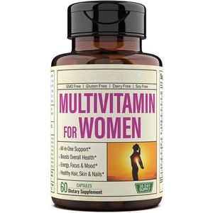 Multivitamines OEM pour femmes, 60 <span class=keywords><strong>capsules</strong></span>, complément alimentaire pour l'énergie quotidienne, soutien pour la beauté des cheveux, de la peau et des <span class=keywords><strong>ongles</strong></span>, santé, vente en gros - Product Image 1
