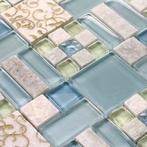 Carreaux de mosaïque en verre de couleur corail vibrant pour décoration murale de piscine d'eau salée - Product Image 1