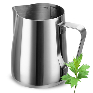 Café lait moussant pichet tasse 12oz et 20oz pichets à la vapeur en acier inoxydable lait café Cappuccino Latte - Product Image 1