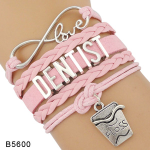 สร้อยข้อมือหนังหลายชั้นลายฟัน สำหรับผู้หญิง จาก Factory Infinity Love Dentist ผู้เชี่ยวชาญด้านทันตกรรมและสุขอนามัยช่องปาก - Product Image 4