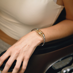 Bracelet Evil Eye, couleur or et argent, design minimaliste, bijoux unisexes, cadeau - Product Image 2