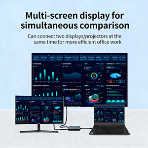 Convertitore USB 3.0 a doppio HDMI HD, compatibile con lettori MP3, monitor portatili, calcolatrici, registratori a cassette e cronologia di navigazione - Product Image 5