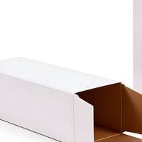 Boîtes en carton personnalisées avec logo, vente en gros, boîtes postales en carton de 1,5 mm, boîtes d'expédition robustes blanches pour cosmétiques, pour la livraison aux détaillants