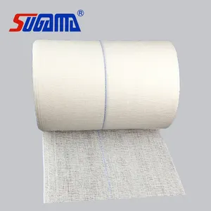 Rouleau de gaze de haute qualité hôpital 90cm x 100m avec emballage médical stérile absorbant 100% coton jumbo grand rouleau de gaze avec rayon x