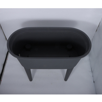 Décor à la maison forme ovale auto-arrosage grande jardinière extérieure en plastique pot de fleurs légumes et fleur jardin lit absorbant automatique
