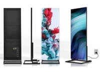 Bez alışveriş merkezi için 640X1920mm P2.0 taşınabilir kapalı Led lambalı Poster Kiosk Video ekranı paneli