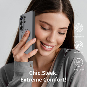 Nueva Funda Negra Suave al Tacto <span class=keywords><strong>para</strong></span> Samsung S26 Ultra, Color en Contraste, Sensación de Piel, Orificios Precisos <span class=keywords><strong>para</strong></span> Lentes, Protección Magnética <span class=keywords><strong>para</strong></span> Teléfono Móvil - Product Image 2