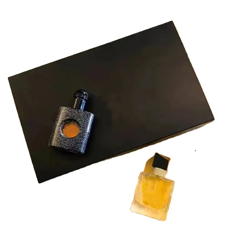 Traje de perfume para hombres y mujeres, conjunto de tres piezas, caja de regalo limitada de fragancia duradera y caja de regalo de perfume de papel personalizado ebey con l