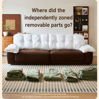 U20001 Modernes Rechteckiges Modulares Stoffsofa-Set mit Dreisitzer für Apartments, Wohnzimmer und Hotels