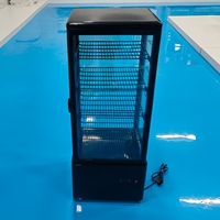 Mini équipement de réfrigération, verre trempé, refroidissement par ventilateur 360° °   Vitrine réfrigérée pour gâteaux avec éclairage LED pour usage commercial et domestique