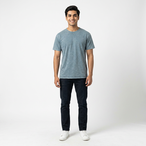 Camiseta Personalizada para Hombre, Talla Grande, Corte Regular, 100% Algodón, Ecológica, Transpirable, de Secado Rápido, con Lavado Ácido y Estilo Desgastado - Product Image 1