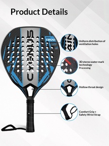 ไม้พายปาเดลคาร์บอนไฟเบอร์แบบ ODM พร้อมโลโก้สั่งทำพิเศษ แกน EVA สำหรับการสั่งซื้อจำนวนมากแบบขายส่ง - Product Image 3