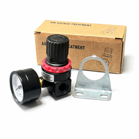 Régulateur de pression d'air AR2000 avec manomètre, port 1/4'', vanne de réduction de pression pneumatique pour le traitement des sources d'air