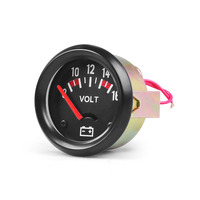 Harga Pabrik Voltmeter Mekanik Mobil 2 Inch 52mm 8-16V Pengukur Tegangan Volt Hitam Instrumen Pengukur Mobil