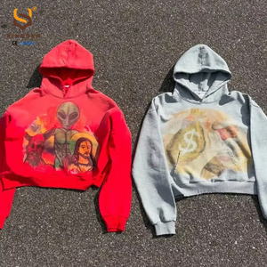 High Quality 500gsm Hoodies Heavyweight Men's Oversized Hoodies French Terry Hoodies Drop Shoulder Men Hoodies Printing Hoodies - Product Image 3