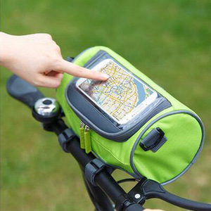 Sac de guidon de vélo, étanche, avec écran tactile, vert, pour le rangement en extérieur, accessoire de vélo de montagne - Product Image 1