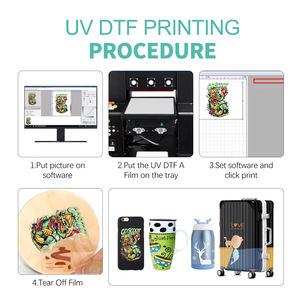 A3 A4 UVフラットベッドプリンターインクジェットデジタルラップ不規則な形のボトルステッカーUv Dtfステッカープリンターラミネータ付き - Product Image 6