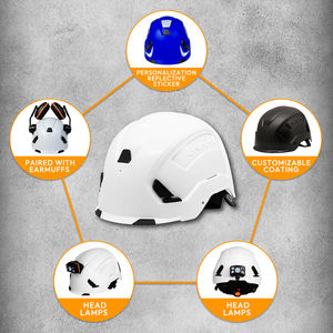 Casque de sécurité de type II, casque de chantier, ANSI Z89.1 classe E, protection latérale contre les impacts, coque en ABS, <span class=keywords><strong>suspension</strong></span> réglable à 4 points en <span class=keywords><strong>tissu</strong></span> à cliquet - Product Image 6
