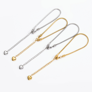 <span class=keywords><strong>Bracciale</strong></span> a Catena Serpente Unisex di Tendenza in Acciaio Inossidabile all'Ingrosso con Placcatura PVD in Oro 18k e Ciondolo a Cuore Rotondo Semplice Fai-da-Te - Product Image 4