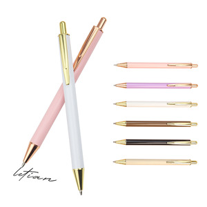 Manufacturer Sales Metal Ballpoint <b>Pens</b> Multi-Colors With Advertising Logo Printing Customized for Hotel Stationery - Product Image 1