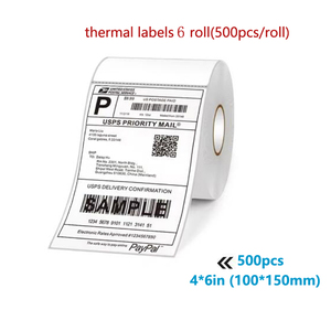 Rollo de Etiquetas Autoadhesivas de <span class=keywords><strong>Transferencia</strong></span> Térmica de 4 x 6 Pulgadas (100 mm x 150 mm), <span class=keywords><strong>Papel</strong></span> Térmico para Impresoras de Códigos de Barras, Material de Resina para Etiquetas de Envío - Product Image 4