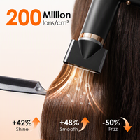 Sèche-cheveux professionnel haute vitesse 1800W en alliage d'aluminium, ensemble avec moteur BLDC ionique 3 vitesses, outil de coiffage portable avec diffuseur pour salon