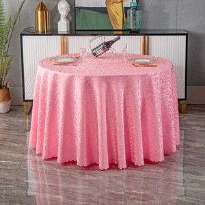 Moderno ristorante europeo semplice Jacquard banchetto di nozze copertura della <span class=keywords><strong>tavola</strong></span> grande tovaglia rotonda per Hotel Bar casa - Product Image 3