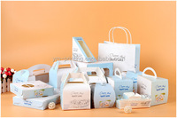 Boîte à gâteau personnalisée en carton ondulé, jetable, recyclable, à emporter, pour pâtisserie, auto-érectrice, avec fermeture magnétique et gaufrage
