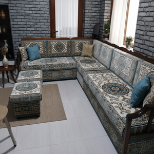 Juego de sofá de madera estilo U para sala de estar Muebles de 1 metro con almacenamiento Solo 150 USD Envío exclusivo - Product Image 3