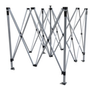 Tente de réception blanche 3x3m, promotion extérieure, pliable, structure en aluminium, tissu Oxford, imperméable, anti-UV, lavable en machine, toutes saisons