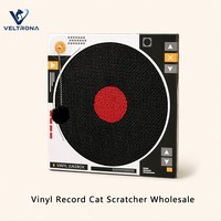 Planche à gratter pour chat en vinyle, design tourne-disque DJ Jukebox, jouet en carton ondulé, mobilier d'intérieur, vente en gros