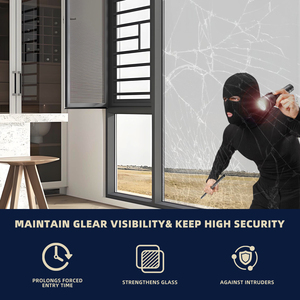 <span class=keywords><strong>Film</strong></span> <span class=keywords><strong>occultant</strong></span> pour fenêtre, auto-adhésif, protection solaire, matériau PET, surface givrée, pour maison, bureau, magasin - Product Image 6