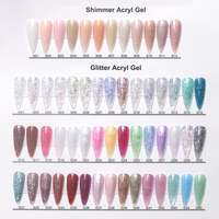 YouGel Professional Sparkling Poligel Acryl Gel Glitter Couleurs UV Nail Extension Polly Acrylic Poly Gel OEM Label Personnalisation