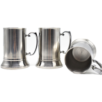 Chope en métal 304 avec poignée en acier inoxydable de 16oz 20oz 35oz Tasse sous vide en acier inoxydable