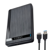 Unidad de Estado Sólido SATA de 2.5 Pulgadas USB 3.0 de Alta Velocidad, Carcasa Externa para Disco Duro, Diseño Portátil de Plástico, Copia de Seguridad de Datos, 12 Meses