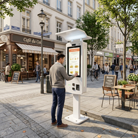 Kiosco de Pantalla Táctil para Exteriores Personalizado, Máquina de Pedidos de Autoservicio, Gabinete Metálico, Pantalla de Alto Brillo para Restaurantes de Comida Rápida
