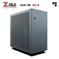 Boîtier PC A24-V6 V2.0 3.66L Mid Tower Mini ITX en alliage d'aluminium 6061, châssis SFF, alimentation FLEX, GPU bas profil, USB-C, en stock