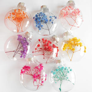 Bola de Navidad plana transparente inastillable personalizada más vendida, esfera de adorno, bolas <span class=keywords><strong>transparentes</strong></span> huecas rellenables de plástico, esfera plana - Product Image 5