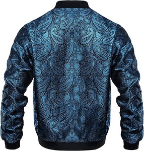 Blouson bombardier coupe ajustée pour homme, vêtements de sport décontractés, col montant, fermeture à glissière, cuir léger en toile, vêtements d'extérieur pour le printemps et l'automne - Product Image 5