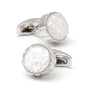 Fashion French Big White Zircon Cufflinks for Men Luxury Men's Shirt Metal Alloy Cufflinks Casual Business Shirt Cuff Links - Product Image 1