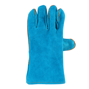 High Quality Cow Split Leather Welding Gloves Cotton Liner Disposable Anti-Heat Gauntlet <strong>Cuff</strong> 14-inch Hand <strong>Arm</strong> Protection Gloves - Product Image 5